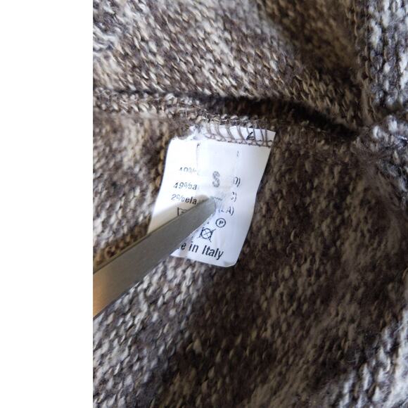MAMA B Italian Brown Textured Knit Sweater Size S Women Oversized Cozy Lagenlook - Picture 6 of 9